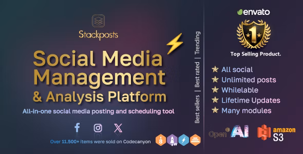 Stackposts – Social Marketing Tool + Modules Script